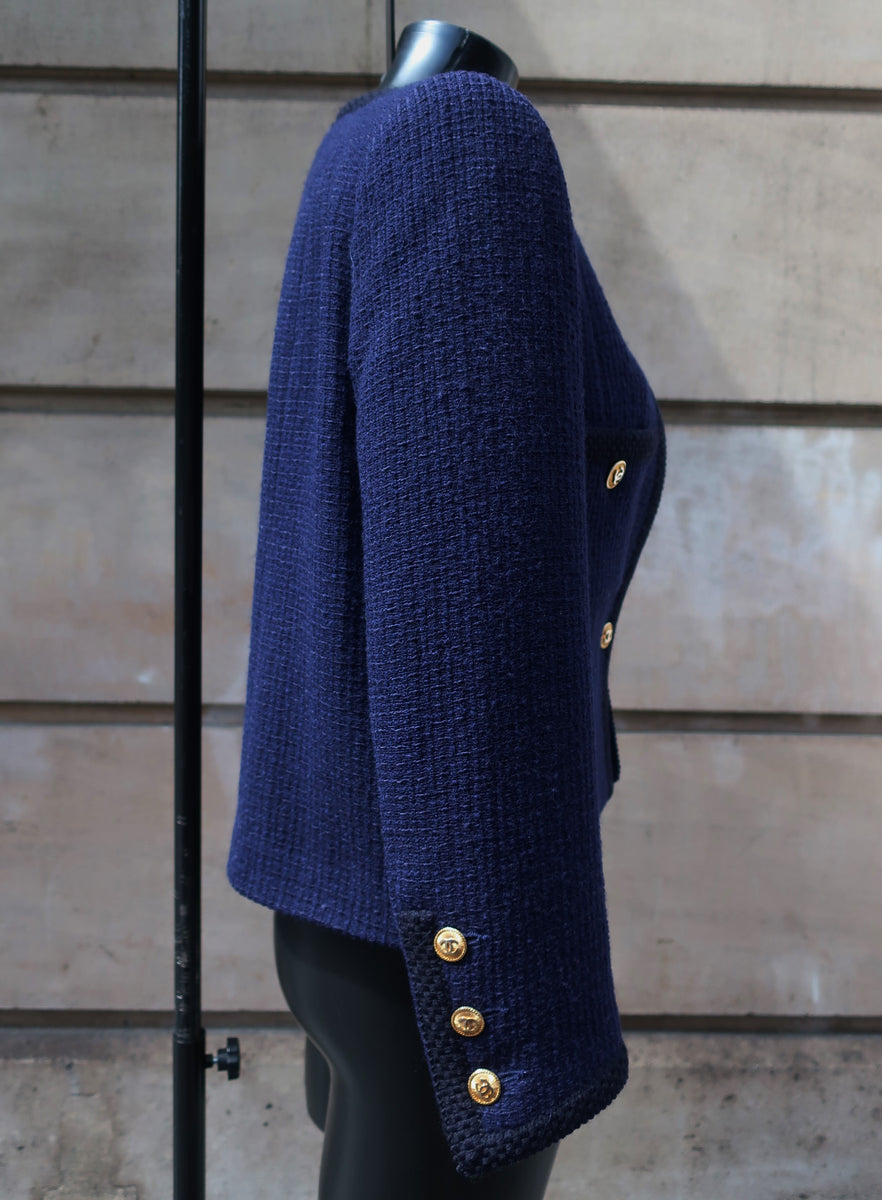 Chanel Navy Tweed Jacket