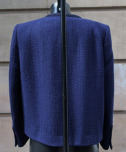 Load image into Gallery viewer, Chanel Navy Tweed Jacket