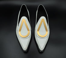 Cargar imagen en el visor de la galería, Loewe White Leather Loafers