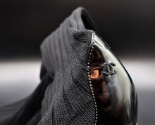 Cargar imagen en el visor de la galería, Chanel Black Patent Leather Sock Boots