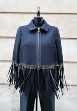 Charger l'image dans la galerie, Moschino Wool & Leather Fringe Jacket