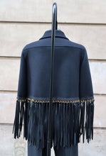 Charger l'image dans la galerie, Moschino Wool & Leather Fringe Jacket