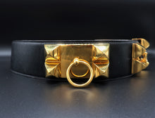 Cargar imagen en el visor de la galería, Hèrmes Medor Black Leather Belt