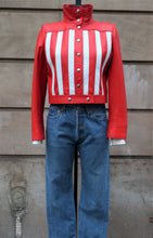 Carica l'immagine nel visualizzatore di Gallery, Courrèges Red Leather Biker Jacket