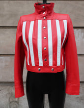 Carica l'immagine nel visualizzatore di Gallery, Courrèges Red Leather Biker Jacket