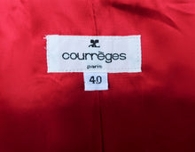 Carica l'immagine nel visualizzatore di Gallery, Courrèges Red Leather Biker Jacket