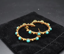 Cargar imagen en el visor de la galería, Sylvia Toledano Petite Candies Hoop Turquoise Earrings