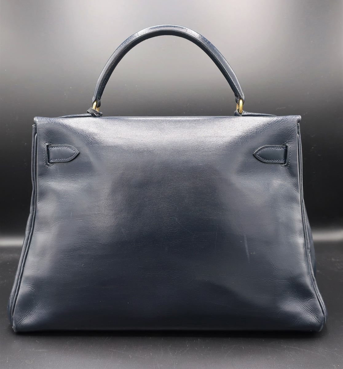 Hermès Navy Blue Kelly Bag 32 – hk-vintage