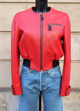 Carica l'immagine nel visualizzatore di Gallery, Louis Vuitton Red Leather Jacket