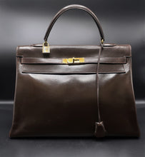 Charger l'image dans la galerie, Hermès Brown Kelly Bag 35 CM