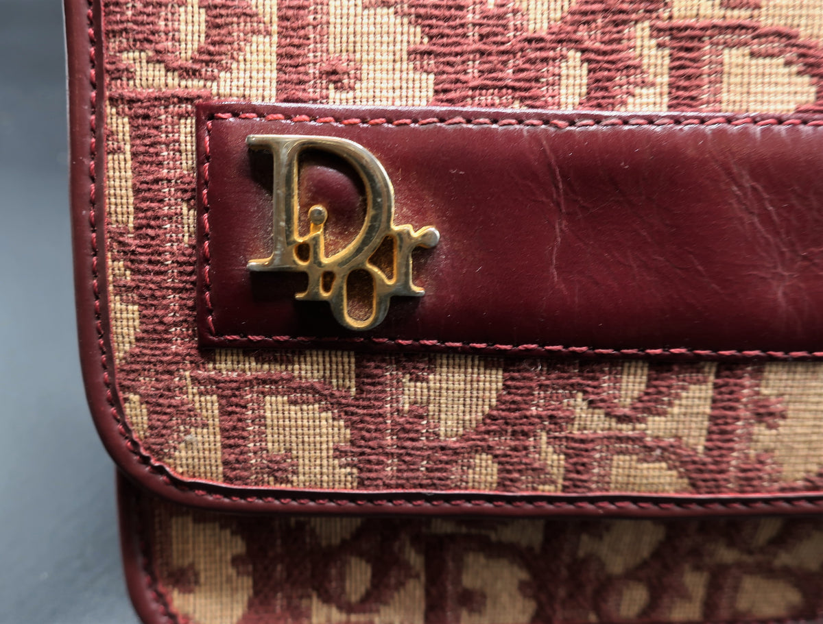 Christian Dior Fold-Over Monogram Clutch Bag – hk-vintage