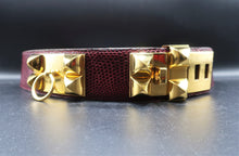 Load image into Gallery viewer, Hermès Burgundy Lizard Medor Belt