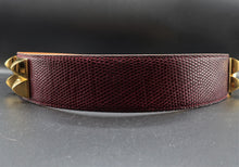 Load image into Gallery viewer, Hermès Burgundy Lizard Medor Belt