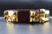 Load image into Gallery viewer, Hermès Burgundy Lizard Medor Belt