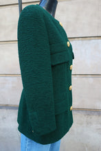 Cargar imagen en el visor de la galería, Chanel Green Tweed Jacket