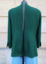 Cargar imagen en el visor de la galería, Chanel Green Tweed Jacket