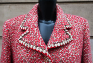 Chanel Red Tweed Jacket