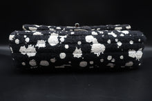 Load image into Gallery viewer, Chanel Splatter Paint B&amp;W Tweed Bag
