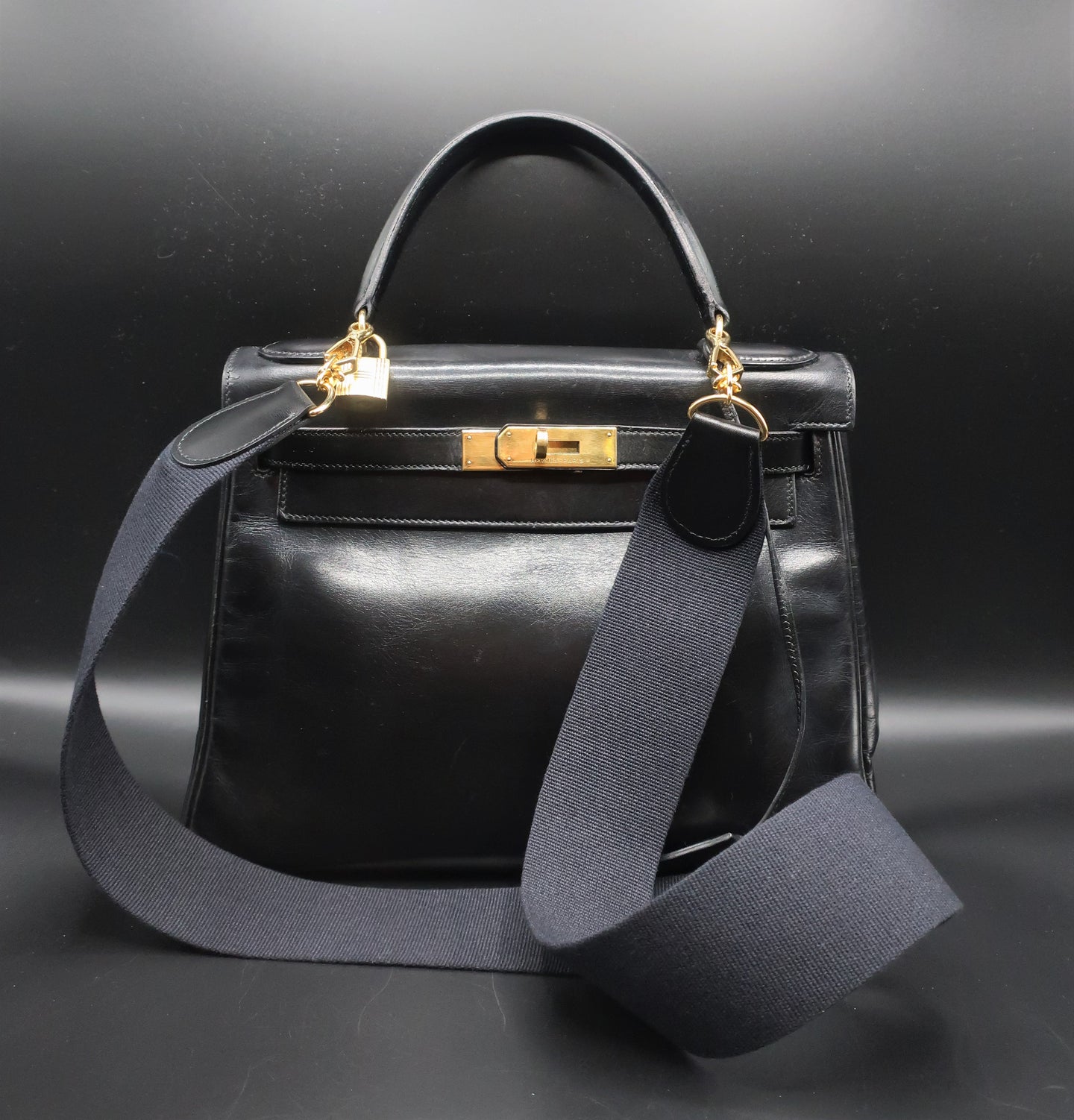 Hermès Black Kelly Bag 28 CM