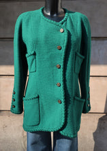 Charger l&#39;image dans la galerie, Chanel Green Tweed Jacket
