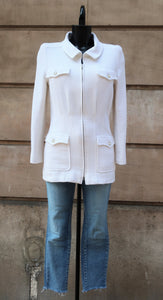 Chanel White Cotton Jacket