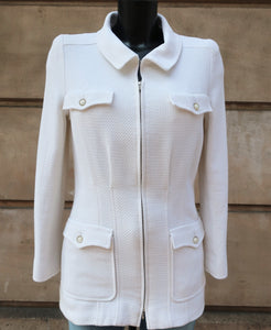Chanel White Cotton Jacket
