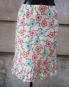 Chanel Flower Print Skirt