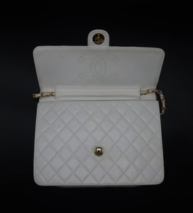 Chanel White Flap Bag 25 CM