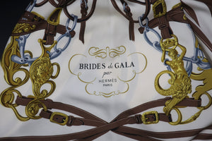Hermès Brides de Gala Brown Scarf