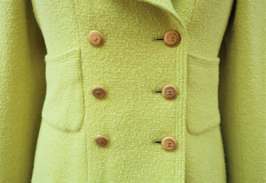 Chanel Lime Wool Suit