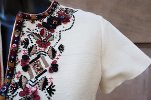 Embroidered Silk Dress
