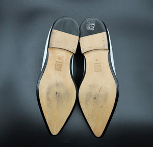 Loewe White Leather Loafers