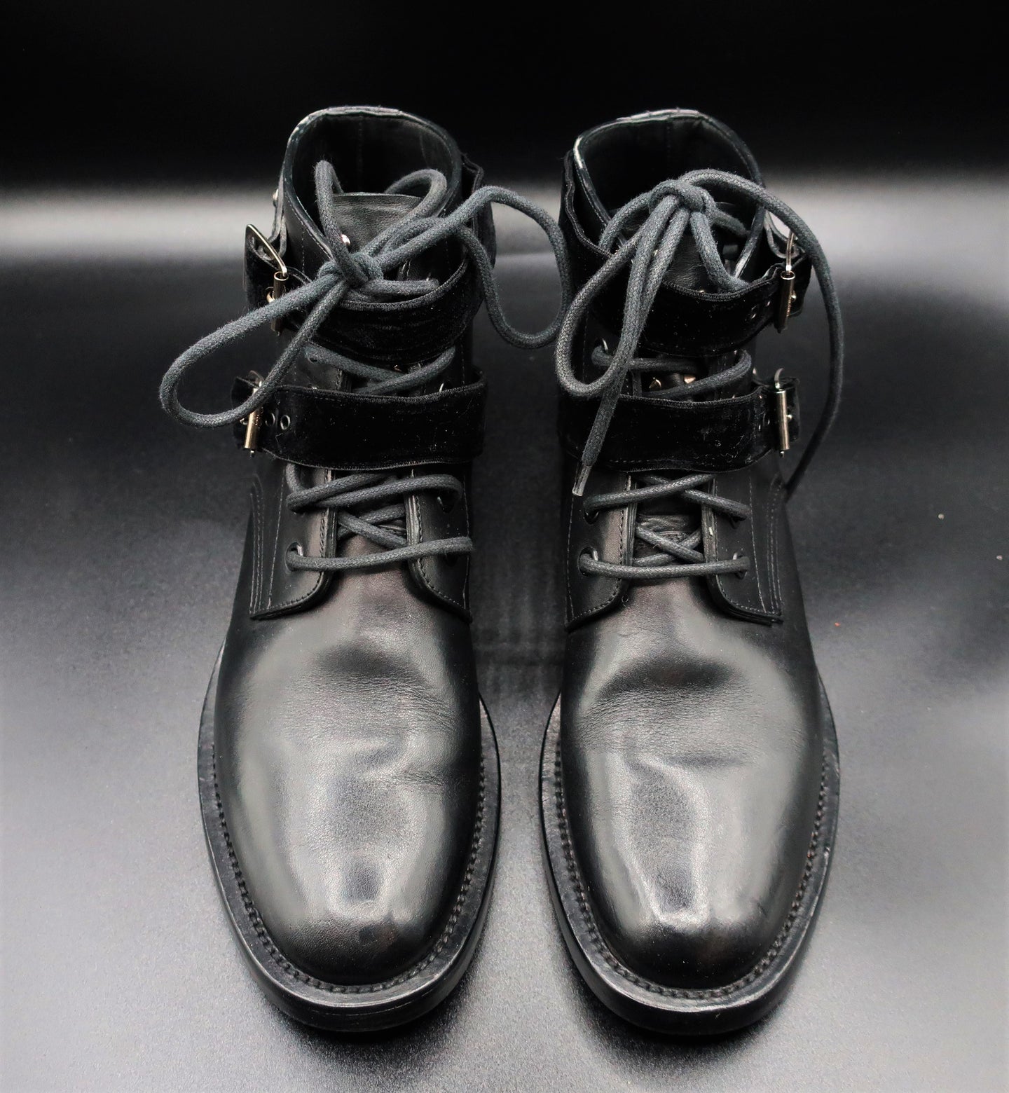 Saint Laurent Black Leather Boots