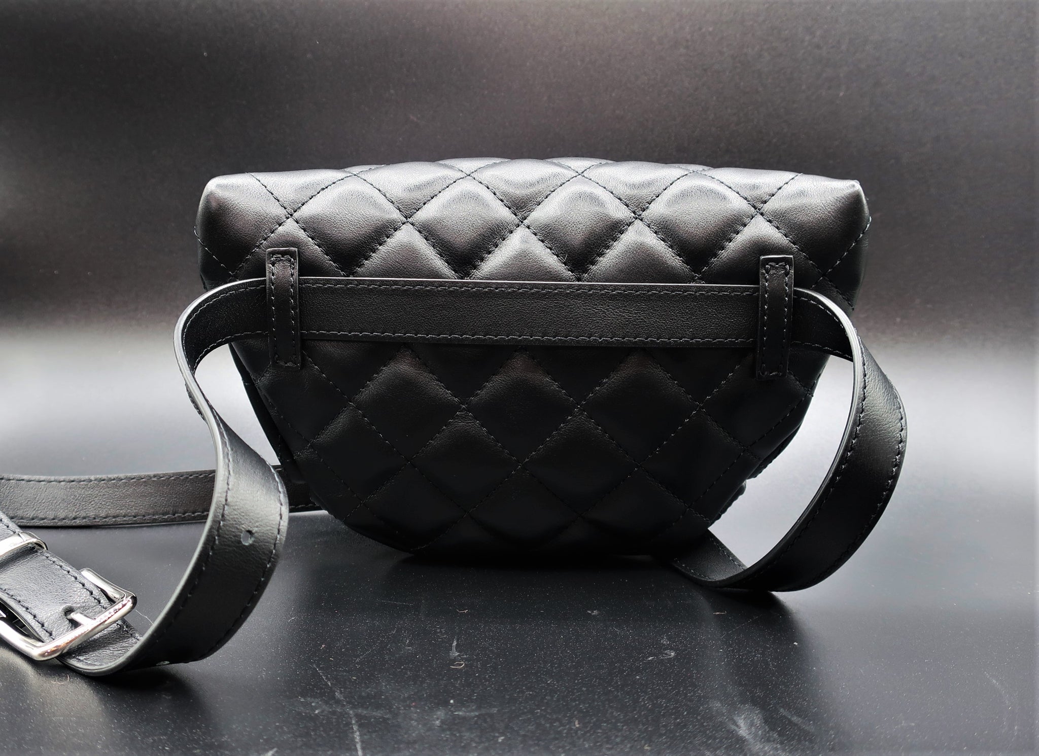 Chanel Uniform Black Quilted Waist Bag – hk-vintage
