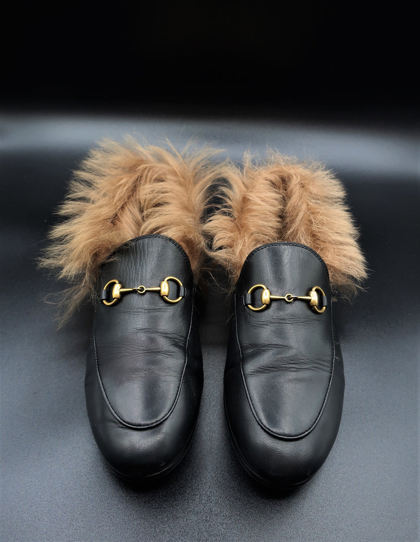 Gucci Jordaan Fur Loafers