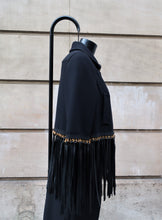 Load image into Gallery viewer, Moschino Wool &amp; Leather Fringe Jacket

