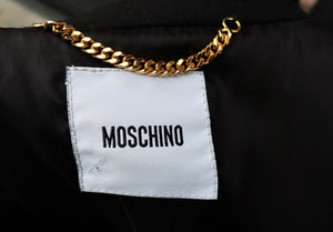 Moschino Wool & Leather Fringe Jacket