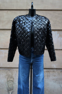 9.	Chanel Black Sequin Jacket
