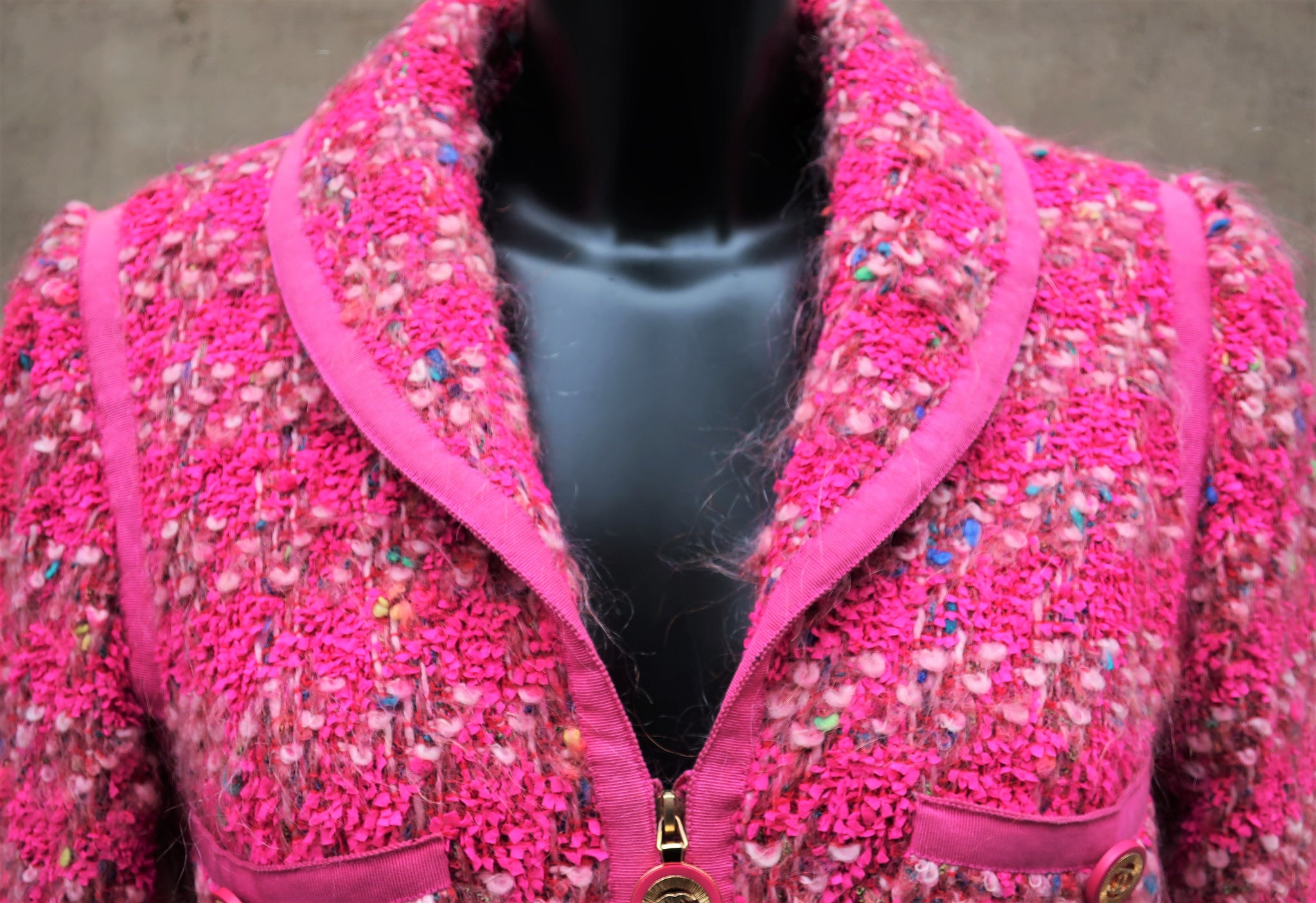 10. Chanel Pink Fantasy Shimmer Tweed Jacket – hk-vintage