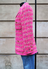 Load image into Gallery viewer, 10.	Chanel Pink Fantasy Shimmer Tweed Jacket
