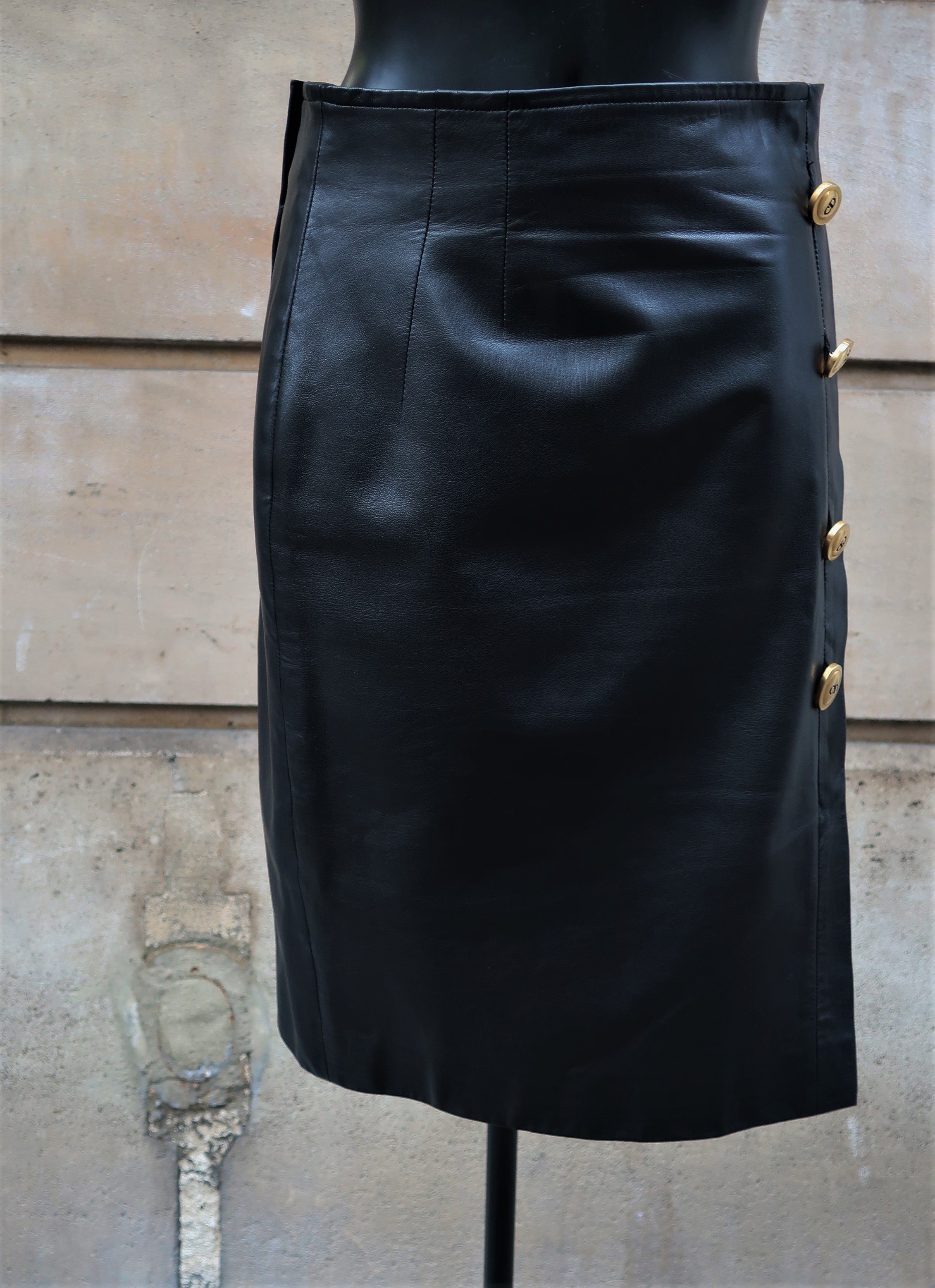 スカート Christian Dior Galliano Leather Skirt Vtg Christian Dior By John Galliano AW2003 Belted Red