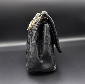 Chanel 2.55 Black Leather Bag