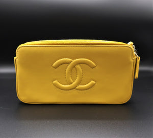 Chanel Yellow Chain Wallet