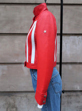Charger l&#39;image dans la galerie, Courrèges Red Leather Biker Jacket
