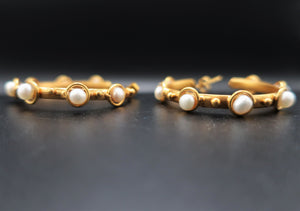 Sylvia Toledano Petite Candies Hoop Pearl Earrings