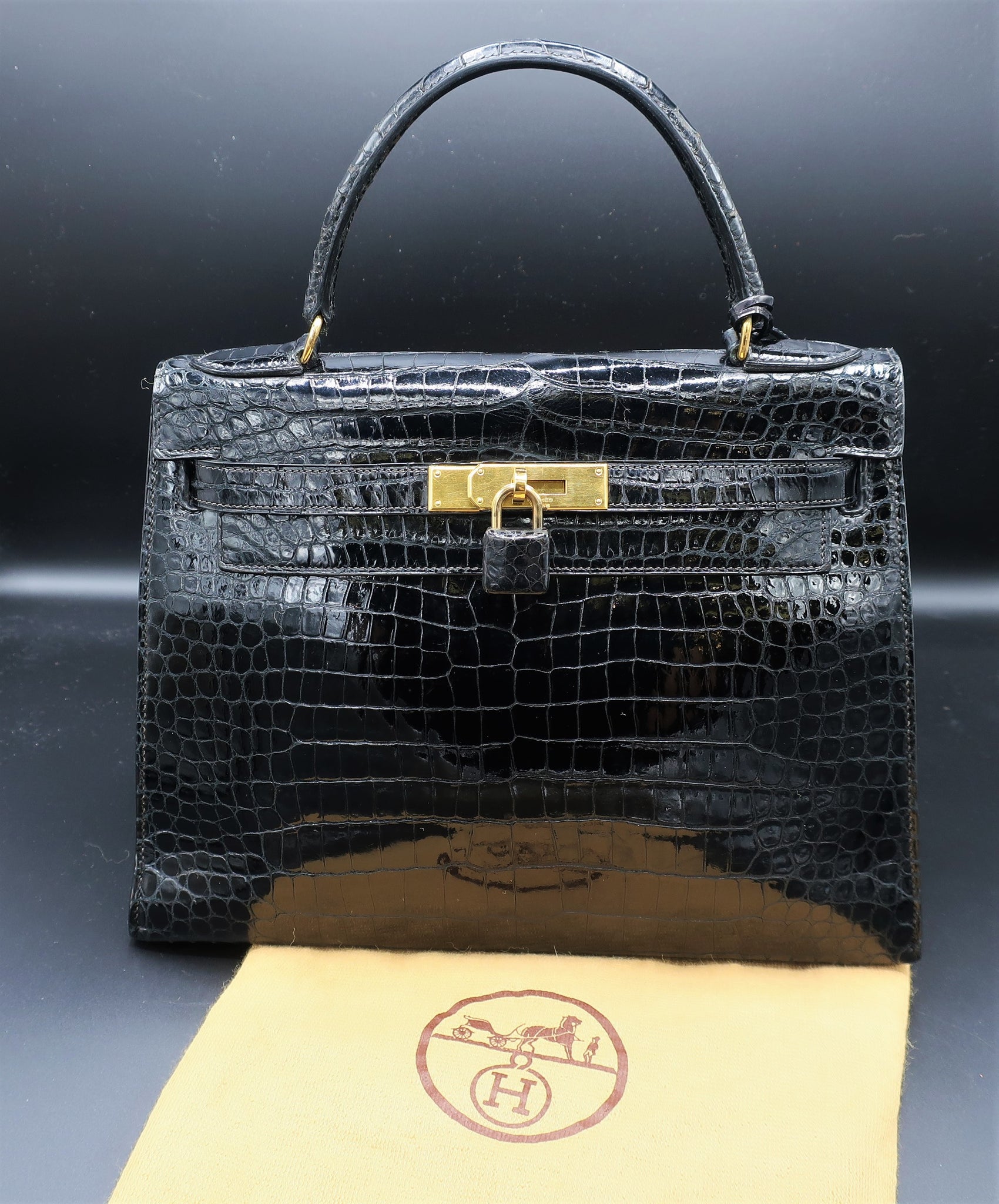 Hermès Kelly Croco Bag 28 CM – hk-vintage
