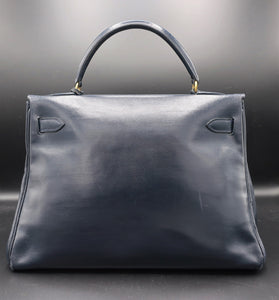 Hermès Navy Kelly Bag 32