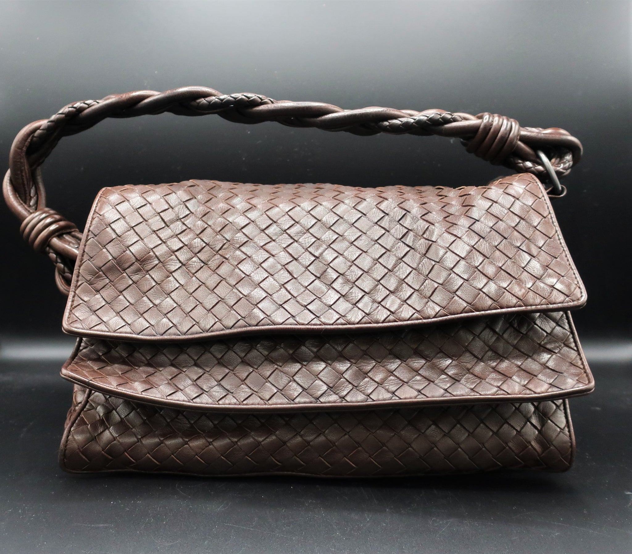 Bottega Veneta Braided Double-Flap Bag – hk-vintage