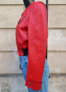 Louis Vuitton Red Leather Jacket