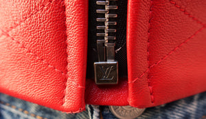 Louis Vuitton Red Leather Jacket